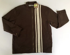 NWT Gymboree Crazy 8 Size M 7-8 Boys Brown Retro Racing Stripe Jacket - Picture 1 of 1