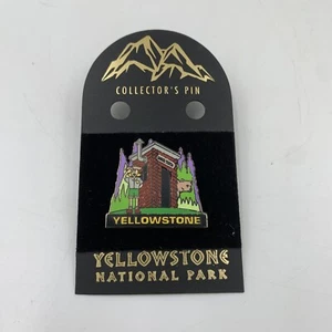 Vintage Collectors Yellowstone National Park Lapel Pin Bear & Ranger - Bild 1 von 3