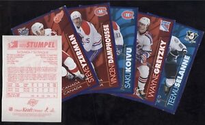 1997-98 KRAFT DINNER PINNACLE JELL-O TEAM CANADA NHL HOCKEY CARD SEE LIST