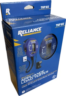 Reliance Controls THP-103 AmWatt Plug-In Appliance Load Tester Blue (New in Box) - Image 1 of 4