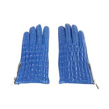 236331 Elegant Lambskin Leather Gloves in Captivating Blue