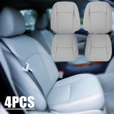 For 2007-2012 Lexus ES350 Front Bottom & Top Perforated Leather Seat Cover Gray - Image 1 of 4