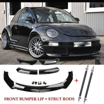 Gloss Black For VW Volkswagen Beetle Car Front Bumper Chin Lip Spoilers Body Kit - Image 1 of 4