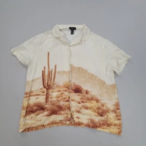 Forever 21 Shirt Adult Extra Large Brown Button Up Outdoors Casual Mens - Picture 1 of 7