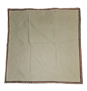Ralph Lauren euro sham beige brushed cotton twill ribbon trim zipper - Picture 1 of 5