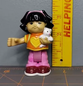Fisher-Price Little People 3" SONYA LEE Bendable Figure w/ Cat Backpack Student - Picture 1 of 7