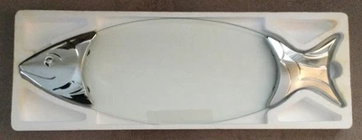 Newbridge Silverware Chromeplated Glass Salmon Tray RGSC3292 - complete with box - Image 1 of 4