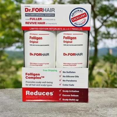Champú original Dr. FORHAIR Folligen, paquete de 2 25,36 fl oz (750 ml x 2) Foto 1 de 4