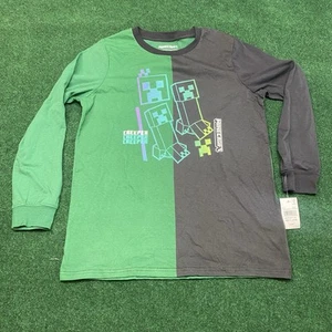Minecraft Creeper Boys' Long Sleeve T-Shirt - Size XL, New With Tags - Picture 1 of 14