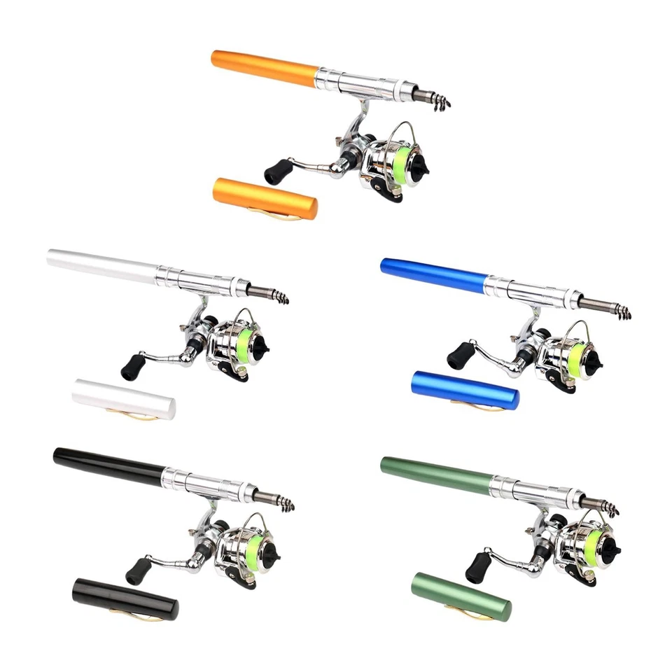 Mini-Angelrute und Angelrolle, Combo, Mini-Stift-Angelrute mit Schnur, - Bild 1 von 1