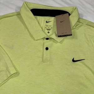 Nike Dri-FIT Tour Golf Polo Mens 3XL Lemon Twist Yellow Black DV3123-736 NWT - Picture 1 of 8