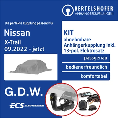 G.D.W., ECS ELECTRONICS, FÜR NISSAN Für NISSAN X-Trail IV Typ T33 09.2022-jetzt AHK abn +13pol spez E-Satz TOP