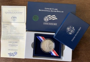2004-P LEWIS & CLARK BICENTENNIAL UNCIRCULATED SILVER DOLLAR COIN/OGP USMINT 2S6 - Picture 1 of 5