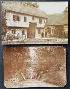 2 Early TROSLEY and WEST MALLING Kent photo postcards - Picture 1 of 1