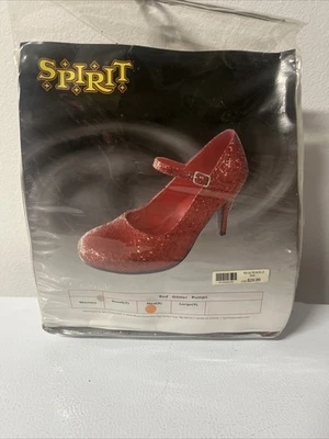 Red Ruby Slippers Dorothy Wizard of Oz Glinda Costume Heels Shoes Woman’s 8 - Image 1 of 4