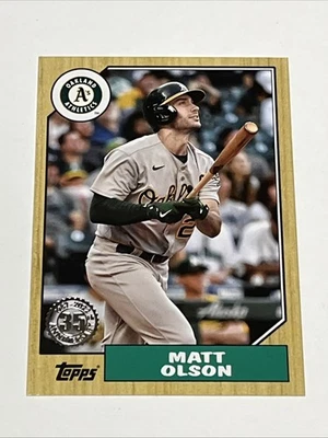 2022 Topps Matt Olson 1987 Topps #T87-25 Oakland Athletics - Image 1 of 2