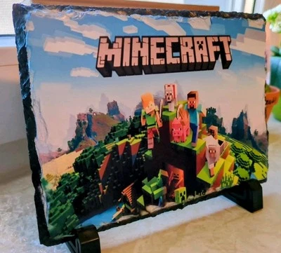 Schiefertafel-Sammlerstück- Minecraft- 15×20cm für Gamer PS3, PS4, Switch Spiel  - Bild 1 von 2
