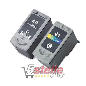 CARTUCCE NERO+COLORE PG-40 CL-41 PER CANON PIXMA MP140 MP150 MP160 MP170 MP180 - Foto 1 di 1