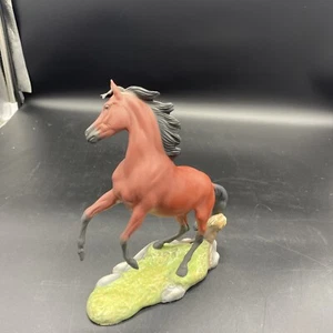 The Red Pony Vintage Horse Figurine Pamela Du Boulay 1987 Franklin Mint 9" - Picture 1 of 12