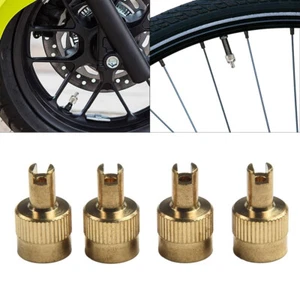 5/8 x Dust Caps With Valve Tool Silver / Gold New - Picture 1 of 12
