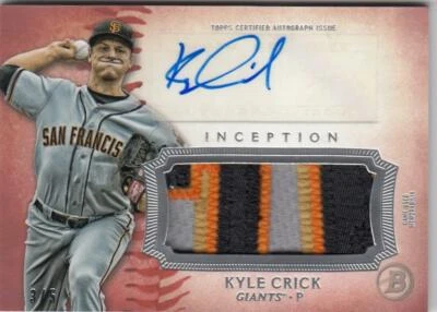 2015 Bowman Inception Autographed Jumbo Patch Red Kyle Crick Giants NM-MT+ 3/5 Foto 1 de 2