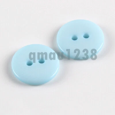 2-HOLE 4-HOLE COLOURED RESIN ROUND BUTTON FOR SEWING SCRAPBOOK HANDMADE CRAFTS  - Image 1 of 4