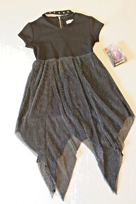 Disney Descendants D-Signed Black Choker Neck Black Dress Girl Size XS 6 NEW - Image 1 of 2