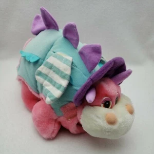Vintage Hasbro Be Mores Plush Purple Aqua Dinosaur Reversible Stuffed 1987 EUC - Picture 1 of 12