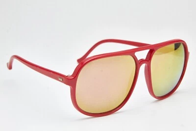 1980s vintage sunglasses BOLLE NYLON red eyeglasses mirrorles pilot frame - Image 1 of 4