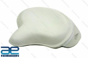 Jupe En Cuir Blanc Solo Pour Knuckle Panhead Shovelhead Evolution Bobber - Photo 1/4