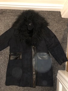 black fur coat size 20