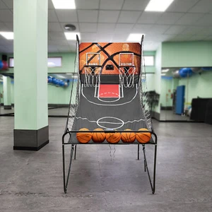 Indoor Basketball Arcade Game Double Electronic Hoops shot 2 Player W/ 5 Balls - Picture 1 of 14