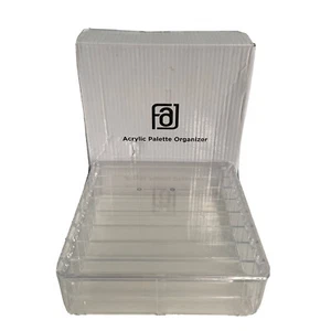 Acrylic Makeup Palette Organizer 8 Spaces Makeup Holder (BACK Top corner chipped - Picture 1 of 12