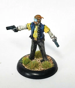 Male biker zombie hunter painted Dungeons and Dragons D&D reaper miniature lead  - Picture 1 of 2