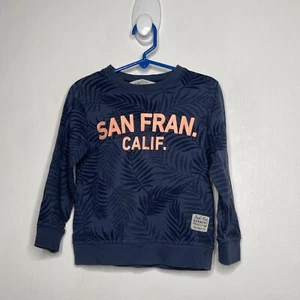 H&M Sweatshirt Boys Size 2T-4T San Francisco Blue Long Sleeve Crew Neck Shirt - Picture 1 of 4