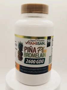 Bromelain 2600 gdu 1000 mg 60 Caps Antioxidant Immune System Support - Picture 1 of 3
