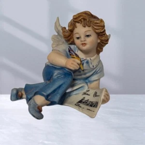 Statuina angelo vintage firmata Capodimonte Italia Natale Napoli Gricci antica - Foto 1 di 5