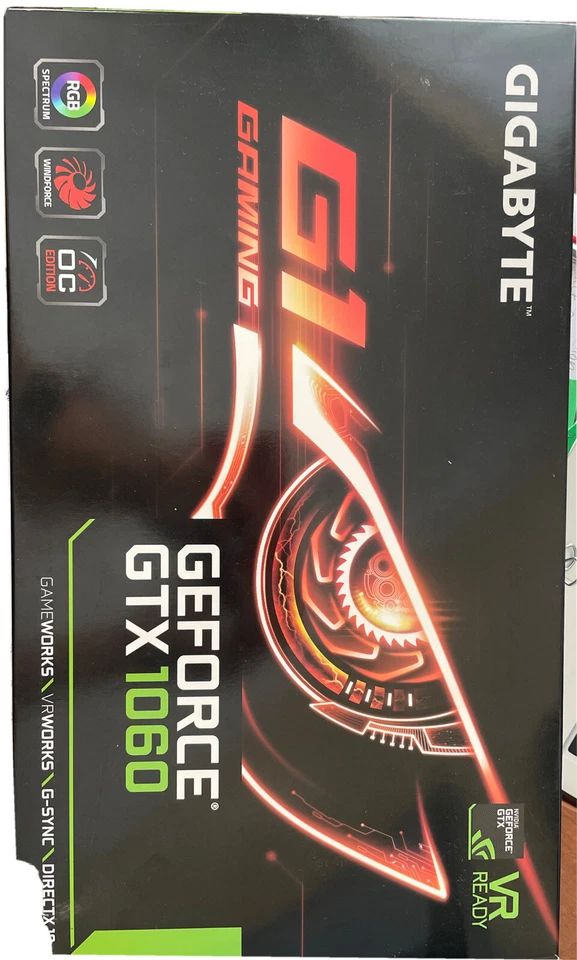 GIGABYTE GeForce GTX 1060 G1 Gaming (6 GB) (GV-N1060G1GAM-6GD) Graphics Card - Image 1 of 1