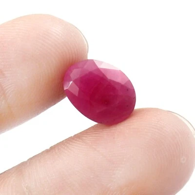 5.00 CT Johnson Mines Heated Natural CERTIFIED Ruby Oval Loose Gemstone Cut - Image 1 of 4