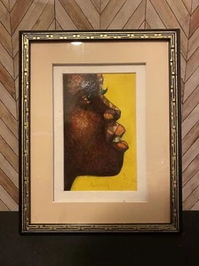 Gemälde "Rotes Profil" Öl auf Papier 8,5" x 11" - Künstler: Mahosky (3) [Kunst 003] - Bild 1 von 4