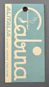 ALITALIA VINTAGE AIRLINE CABINA CABIN BAGGAGE BAG TAG LUGGAGE LABEL ITALY 1959 - Picture 1 of 2
