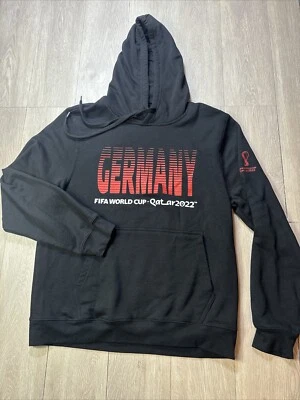 Alemania Copa Mundial de la FIFA 2022 Qatar Sudadera con Capucha Hombre Talla Grande L Negra Foto 1 de 4