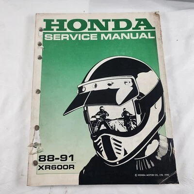 OEM Honda Service Repair Manual Book 89 - 91 XR600 R XR 600 XR600R - Image 1 of 4