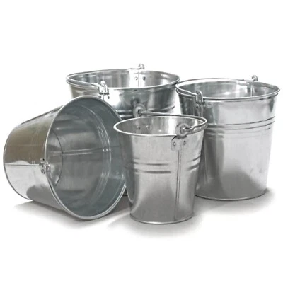 Metalleimer verzinkt 5-15 Liter Zinkeimer Eimer Wassereimer Baueimer Dekoeimer - Bild 1 von 4