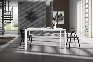 Dining Table Extensible Rectangular Ash Modern Design Cooking - Picture 1 of 4