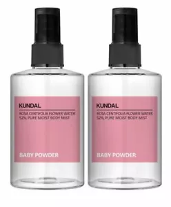 KUNDAL Pure Moist Body Nebel Baby Pulver Duft 128ml 2EA Rose Blume Wasser + Spur - Bild 1 von 4