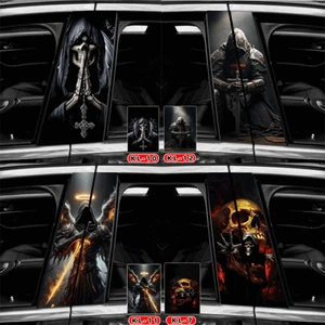 1SET BRAND NEW Skull Lover Car Center Pillar Stickers for Car Window Door Pillar - Picture 1 of 33