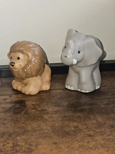 Fisher Price Little People Zoo Talkers Elefant und Löwe 2011 Mattel Spielzeug - Bild 1 von 10