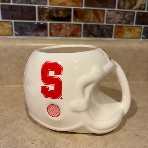 Vintage STANFORD University CARDINAL Football Helmet Shaped Mug, Sports Concepts Cover