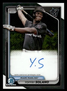2024 Bowman Chrome YOFFRY SOLANO PROSPECT AUTO #CPA-YS - Picture 1 of 2